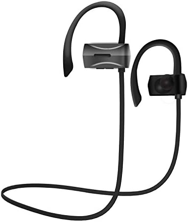Sport Wireless Headset, ZarkkA Earhook Desigh Lightweight Bluetooth Headphone for Gym Sporting, Premium Sound Earbuds with Built in Mic(Gray)