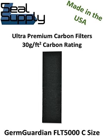 4 Pack Premium Carbon Activated Pre Filters Precut for FLT5000 for Model GermGuardian AC5000 Filter C