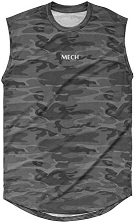 Mech Eng メチーエング タンクトップ メンズ トレーニング ノースリーブ ランニング ジム ウェア 筋トレ フィットネス スポーツtシャツ