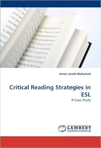 Critical Reading Strategies In Esl A Case Study Muhamad Ainon Jariah 9783838311760 Amazon Com Books