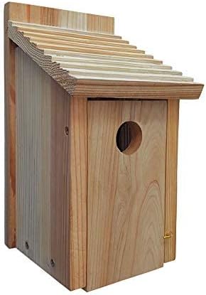 Wooden Bird House for Outside - Bluebird Birdhouse for Outdoors for