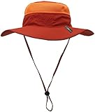Camo Coll Outdoor Sun Cap Camouflage Bucket Mesh Boonie Hat (Orange, One Size)