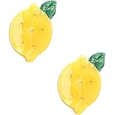 Mini Lemon Hair Clip,Acetate Hair Claw,Small Hair Clips for Women,Pack of 2