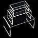 Blulu 6 Pieces Acrylic Display Riser, Acrylic Jewelry Display Stand, Shelf Showcase Fixtures, 7.9 x 4.7 x 4 Inch, 6 x 3.2 x 3 Inch, 4.7 x 2.4 x 2 Inch (Clear)