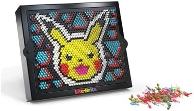 Pokémon Lite-Brite - Mesa de desenho luminosa LED com cores - Brinquedo luminoso para crianças