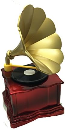 Ccassie Handmade Classic Vintage Retro Gramophone Art Disc Music Box Table Desk Decoration Toy Gift
