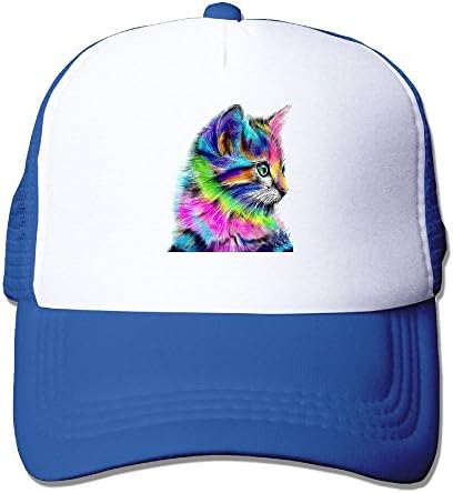 Anraglan Rainbow Cat Unisex Baseball Trucker Hats Cap Royalblue