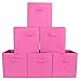 EZOWare Set of 6 Foldable Fabric Basket Bins, 10.5