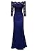 Miusol Women's Retro Off Shouler Floral Lace Ruched Bridesmaid Maxi Dress