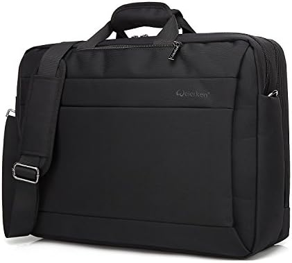 Business Laptop Messenger Bag 17-17.3 Inch/Nylon Multi-Compartment Briefcase/Computers Backpack Hand Shoulder Bag Tablet Case/for Men Student/Fits up Office College Travel Casual （Black