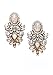 Happiness Boutique Women Statement Earrings with Rhinestones in Beige Long Earrings in Pastel Nude Colors nickel free