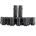 ECCPP 1/2-20 Wheel Lug Nuts 23Pieces+2Keys 1/2-20 Black Thread Acorn Spline Tuner Drive Close End 1/2