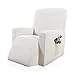 subrtex Recliner Chair Slipcover Stretch Lazy Boy Covers for Leather Furniture Protector Rocker Sofa Cover with Side Pocket (Recliner, Off-White)