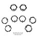 Pair of Steel Notched Captive Bead CBR Earring 10G Thru 6 Gauge