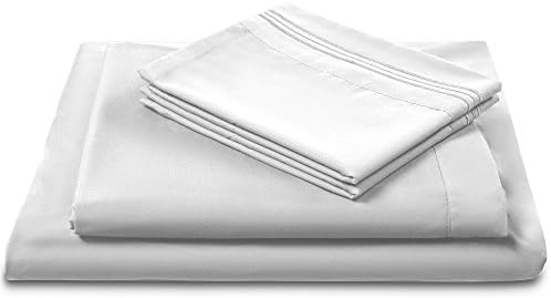 Luxomere ULTRA SOFT Brushed Microfiber Bed Sheet Set – Luxury Hotel Collection Bedding with Deep Pockets, Fade Wrinkle &amp; Stain Resistant 3-Piece (SLEEP IN STYLE) Fitted Bed Sheets (Twin, White)