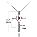 Xingzou Women Infinity and Love Cross Pendant Necklace with Blue Heart Crystals from Swarovski Jewelry