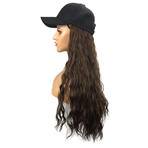 Long Curly Wig Cap Long Hair Baseball Cap Ball Caps Casual Hat with Wig