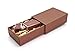 Maple Wood Antique 8GB Flash Drive - Natural Eco USB 2.0 8 GB Thumb Drive - Stained Royal Burgundy - Inserted into a Super Strong hand made sliding box with Raffia grass inside