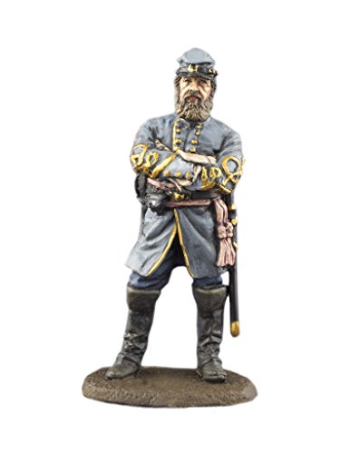Ronin Miniatures Confederate General Thomas J Stonewall Jackson American Civil War Hand Painted Tin Metal Collection Toy Soldier Size 1/32 Scale Décor 54mm for Home Collectible Figurines Item #Us-06