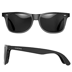 LUENX Square Retro Men Polarized Sunglasses 80s