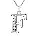 SWOPAN Initial 26 Letters Alphabet Personalized Monogram Name Charms Pendant Necklace Women Silver Link Chain Jewelry Cubic Zirconia A-Z