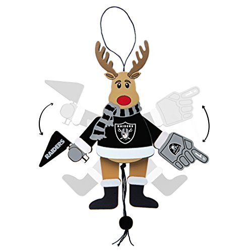 NFL Oakland Raiders Wooden Cheer Ornament