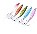Aorace 5pcs/lot 7.7cm 28g Fishing Metal Lure Lead Fish Hook with Feather Crankbaits Bass