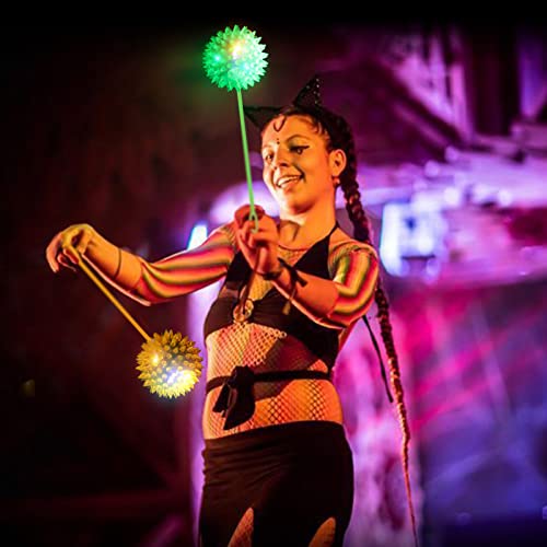 24 Pieces Light up Balls Light up Party Favors Fidget Spiky Toy Stress