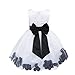 iiniim Girls Petals Tulle Princess Wedding Pageant Party Flower Girl Dress Black Petals 12