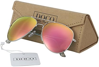 ITDOCO Full Mirrored Oversized Aviator Polaroid Sunglasses for Holiday