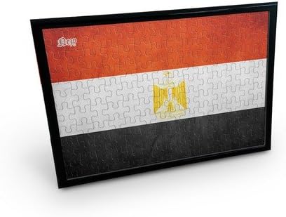 NEZY Egypt Vintage Flag 120 Pieces Jigsaw Puzzle with Table Photo Picture Home Decor Frame (11.4" x 7.9")