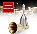 Metal Tea Hand Bell, Christmas Jingle Bell Gold Plated Hand hold Loud Call Service Bell Alarm (Gold)
