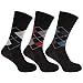 Pierre Roche Mens Comfort Fit Non Elastic Top Diabetic Socks (Pack Of 3) (US Shoe 7-12) (Black)
