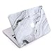 COSMOS Rubberized Plastic Hard Shell Cover Case for Macbook Pro 13'' Model: A1278 (w/ a CD-ROM Drive, NON Retina Display Model), White Marble Pattern Color