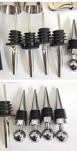 HXIYANG Bar Set, 30-teiliges Cocktail-Shaker-Bar-Werkzeug aus Edelstahl, mit drehbarem Displayständer, Premium… – Bild 6