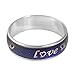 MJartoria I Love You Heart Heat Sensitive Color Changing Emotion Feeling Endless Band Mood Ring Size 5