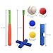 CeleMoon 21 Inch Soft Foam Kids TBall Baseball Bat Toy Set, 6 Colorful Balls + Carrying Bag Included, for Kids 3 Years Old (Orange)
