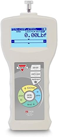 TORBAL FB200 Digital Force Gauge with NIST Traceable Certificate, 40lbf x 0.01lbf, Tension and Compression, Built-in microSD, USB, RS232