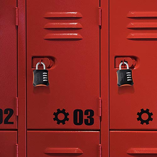 TACKLIFE 2 Pack Combination Lock 4 Digit Padlock for Gym, School, Fence, Case, Toolbox and Hasp Storage-HCL3B