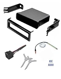 ASC Audio Car Stereo Dash Pocket Kit, arnés de cables, adaptador de antena y herramienta de extracción de radio para instalar un solo radio Din para VW Volkswagen  1999 2000 2001 Golf   GTI, Jetta, Passat