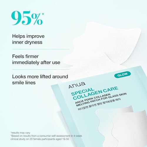 ANUA Salmon DNA PDRN Collagen Melting Patch for Glass skin, Smile Line Patches, Wrinkle Patches, Melting Thin Collagen Patch, Firming for Fine Lines, Glow, Korean Skincare, 2 Pairs x 4EA, Patch Only