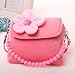 Hosaire Girl Bag Plush Flower Mini Handbag Shoulder Bag Messenger Bag for Toddlers Preschoolers Pink