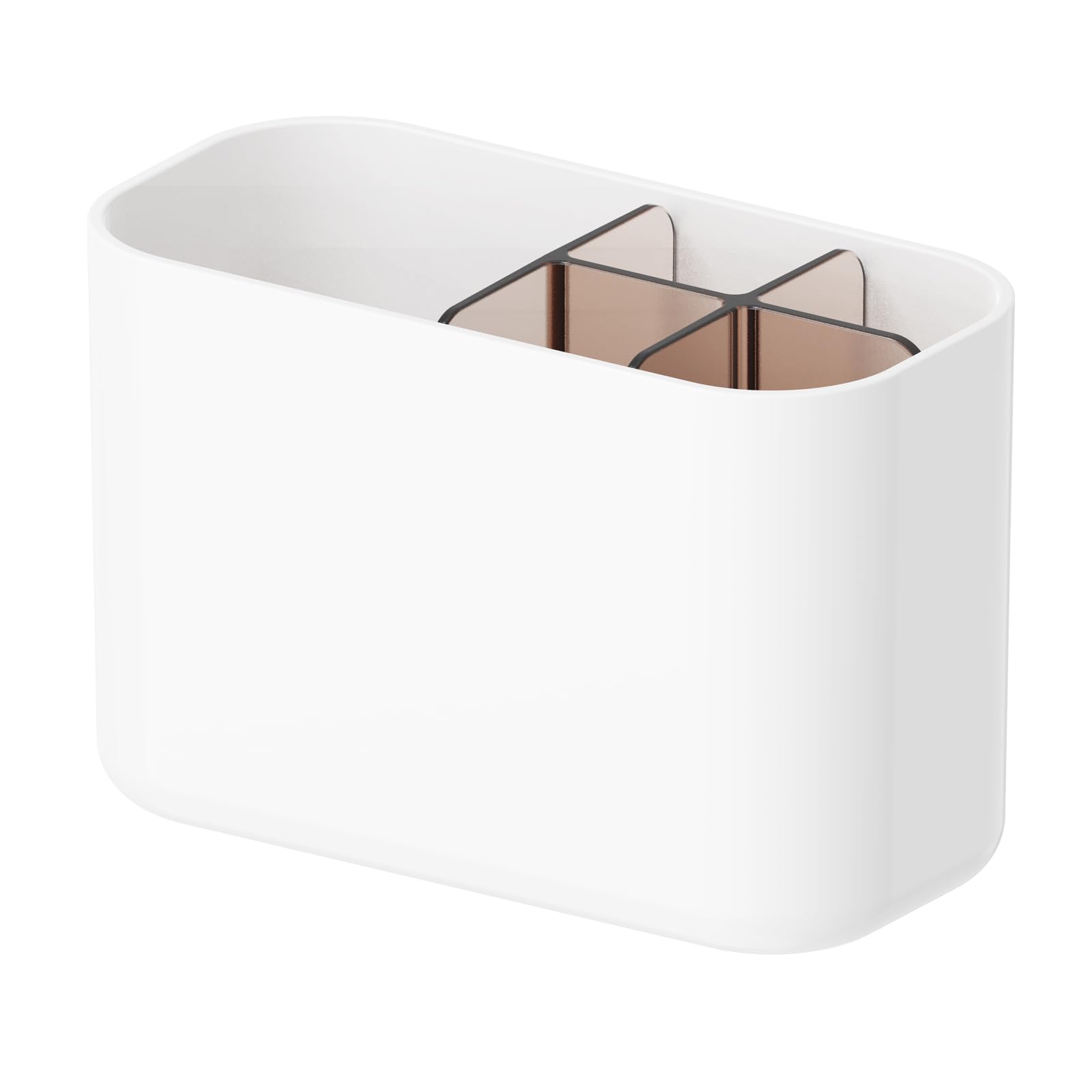 Colist Toothbrush Holder Wall-Mounted,5-Slot Electric Toothbrushs Organizer with Drainage Holes,Multifunctional Bathroom Storage for Toothbrush,Makeup Brushes,Razors(White)