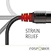 FosPower (15 Feet) 24K Gold Plated Toslink to Mini Toslink Digital Optical S/PDIF Audio Cable with Metal Connectors & Strain-Relief PVC Jacket