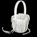 TOOGOO(R) Faux Pearl Flower Wedding Flower Girl Basket Bowknot Decor Ivory