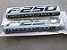 Truck Emblem Warehouse 2 New (Pair) Set Custom Chrome F250 Powerstroke Ford International Fender Badges Emblems