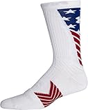 Under Armour Men's Undeniable Patriot Stars & Stripes Crew Socks, White, Large