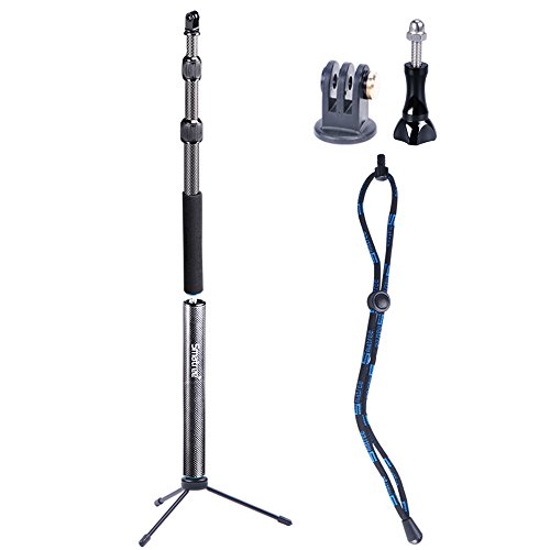 Smatree SmaPole S3C Carbon Fiber Detachable Extendable Floating Pole with Tripod Stand for GoPro Hero 5/4/3+/3/2/1/Session (12.5"-39.5")