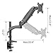 Monitor Desk Mount Gas Spring Full Motion Single Monitor Arm Desktop Clamp Mount for 15″-27″ Screens Adjustable Tilt Swivel Rotation for Gibbon Mountsthumb 2