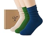 Yonovo Fabric Women's Solid Color Cotton Socks (3 Pack in Gift Box)Shoe Size 4-9